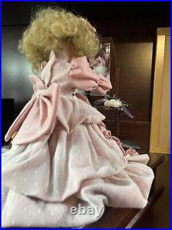 Vintage Royal Heirloom Doll on Music Box with Movement sitting at Makeup Bench