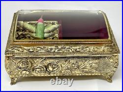 Vintage San Francisco Co Music & Trinket Box with Hummingbird that moves wings
