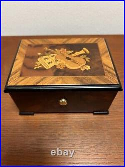 Vintage San Francisco Music Box Company Italian Wooden Music Box