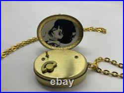 Vintage Sankyo & Wan Cameo Music Box Pendant- Plays Where Do I Begin Love Story