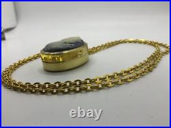 Vintage Sankyo & Wan Cameo Music Box Pendant- Plays Where Do I Begin Love Story