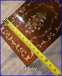 Vintage Santa Lucia Jewelry Table with Built In Music Box Made In ITALY EUC