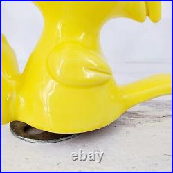 Vintage Schmid Peanuts Woodstock Yellow Bird Ceramic Rotating Music Box