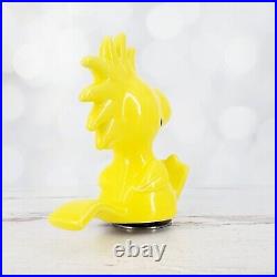 Vintage Schmid Peanuts Woodstock Yellow Bird Ceramic Rotating Music Box