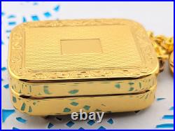 Vintage Signed Reuge Ste Croix Music Box Key chain Gold Plated