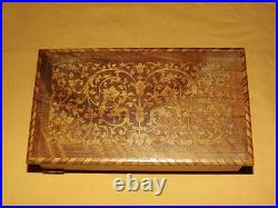 Vintage Sorrento Wood Rings Jewelry Music Box