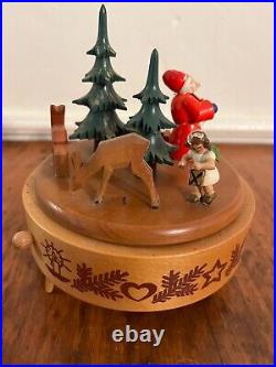 Vintage Steinbach Thorens Movement Music Box Erzgebirge, Santa Claus, Christmas