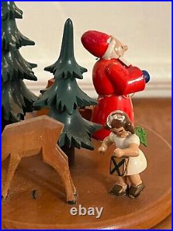 Vintage Steinbach Thorens Movement Music Box Erzgebirge, Santa Claus, Christmas