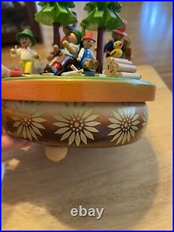 Vintage Steinbach Wooden Music Box Rare Folk Art Germany