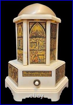 Vintage Swiss Harmony Roundelay Music Box Religious Catholic Lipstick Vanity