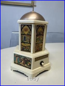 Vintage Swiss Harmony Roundelay Music Box Religious Catholic Lipstick Vanity