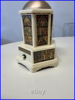 Vintage Swiss Harmony Roundelay Music Box Religious Catholic Lipstick Vanity