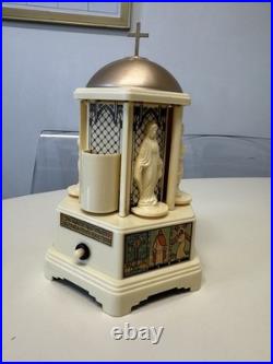 Vintage Swiss Harmony Roundelay Music Box Religious Catholic Lipstick Vanity