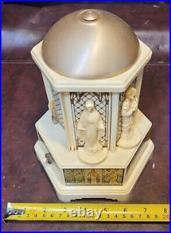 Vintage Swiss Harmony Roundelay Music Box Religious Catholic Lipstick Vanity