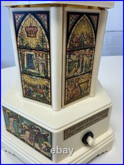 Vintage Swiss Harmony Roundelay Music Box Religious Catholic Lipstick Vanity