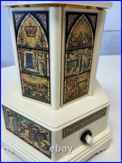 Vintage Swiss Harmony Roundelay Music Box Religious Catholic Lipstick Vanity