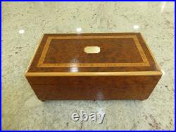 Vintage Swiss LADOR Music Box Plays 2 Songs Swiss Wooden Musical Jewelry Box