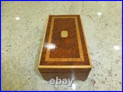 Vintage Swiss LADOR Music Box Plays 2 Songs Swiss Wooden Musical Jewelry Box