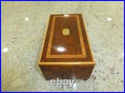 Vintage Swiss LADOR Music Box Plays 2 Songs Swiss Wooden Musical Jewelry Box