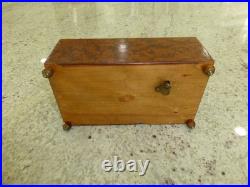 Vintage Swiss LADOR Music Box Plays 2 Songs Swiss Wooden Musical Jewelry Box