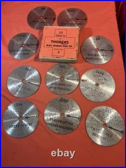 Vintage Swiss Metal Song Discs for Automatic Music Box Thorens Lot Of 10 W Box
