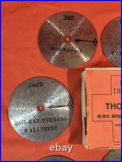Vintage Swiss Metal Song Discs for Automatic Music Box Thorens Lot Of 10 W Box