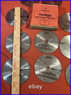 Vintage Swiss Metal Song Discs for Automatic Music Box Thorens Lot Of 10 W Box