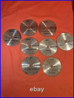 Vintage Swiss Metal Song Discs for Automatic Music Box Thorens Lot Of 8