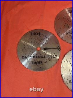 Vintage Swiss Metal Song Discs for Automatic Music Box Thorens Lot Of 8