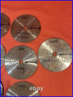 Vintage Swiss Metal Song Discs for Automatic Music Box Thorens Lot Of 8