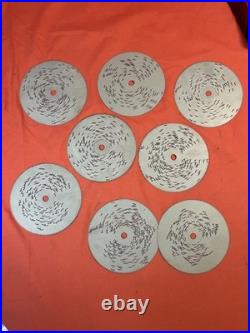 Vintage Swiss Metal Song Discs for Automatic Music Box Thorens Lot Of 8