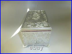 Vintage Swiss Music Box Silver Tone Metal Jewelry Play 2 Songs (Watch Video)