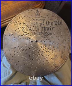 Vintage Swiss Perforated Metal Music Box Disc Lot 9 Discs
