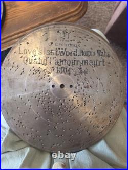 Vintage Swiss Perforated Metal Music Box Disc Lot 9 Discs