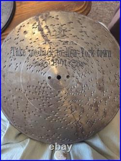 Vintage Swiss Perforated Metal Music Box Disc Lot 9 Discs