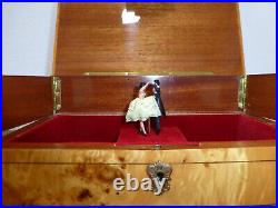 Vintage Swiss Pre Reuge MAPSA Dancing Ballerina Musical Jewelry Box Automaton