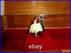 Vintage Swiss Pre Reuge MAPSA Dancing Ballerina Musical Jewelry Box Automaton