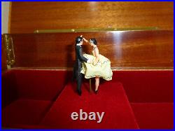 Vintage Swiss Pre Reuge MAPSA Dancing Ballerina Musical Jewelry Box Automaton