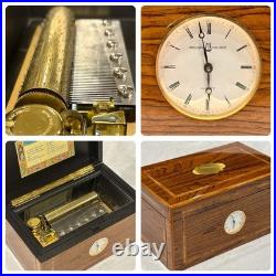 Vintage Swiss REUGE Music Box CHIMING CLOCK 12 Tunes / 60 Notes, See VIDEO