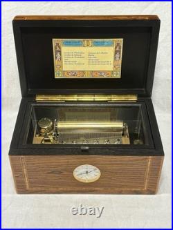 Vintage Swiss REUGE Music Box CHIMING CLOCK 12 Tunes / 60 Notes, See VIDEO