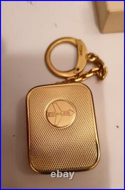 Vintage Swiss Regue Ste Croix Music Box Key Chain Pendant