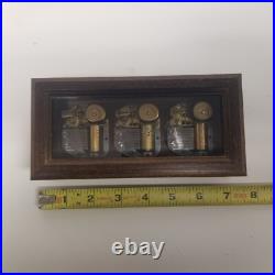 Vintage Swiss Reuge 3 Comb Beatles 3 Song Music Box, Nice Shape, Tested Works