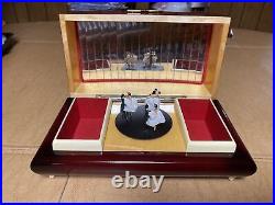 Vintage Swiss Reuge 3 Dancing Ballerina's WithPartners Musical Jewelry Box(READ)