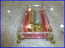 Vintage Swiss Reuge 72 Music Box Clear Acrylic Case Dolphin Legs Vintage Swiss Reuge 72 Music Box Clear Acrylic Case Dolphin Legs
