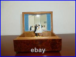Vintage Swiss Reuge Couple Dancing Ballerina Musical Jewelry Box Automaton Vintage Swiss Reuge Couple Dancing Ballerina Musical Jewelry Box Automaton