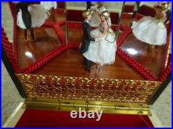 Vintage Swiss Reuge Couple Dancing Ballerina Musical Jewelry Box Automaton