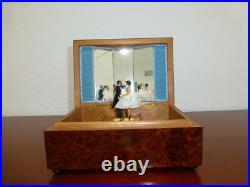 Vintage Swiss Reuge Couple Dancing Ballerina Musical Jewelry Box Automaton Vintage Swiss Reuge Couple Dancing Ballerina Musical Jewelry Box Automaton