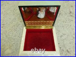Vintage Swiss Reuge Couple Dancing Ballerina Musical Jewelry Box Automaton