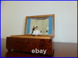 Vintage Swiss Reuge Couple Dancing Ballerina Musical Jewelry Box Automaton Vintage Swiss Reuge Couple Dancing Ballerina Musical Jewelry Box Automaton