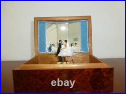 Vintage Swiss Reuge Couple Dancing Ballerina Musical Jewelry Box Automaton Vintage Swiss Reuge Couple Dancing Ballerina Musical Jewelry Box Automaton